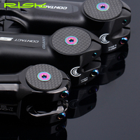 RISK RA112 Penutup Atas Stem Headset Serat Karbon untuk Sepeda Gunung, Sekrup Paduan Titanium untuk 28.6mm/31.8mm M6*30mm