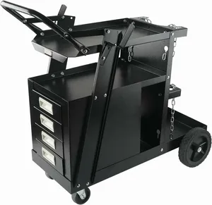 Welding Repair Tool Cart, Plasma Cutting Mig Tig Arc Storage, Welding Car with Handle