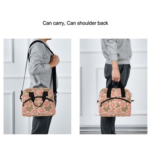 Aloha Portable Hawaii Hau Floral Custom Design Nylon Waterproof Small Themed Reusable <b>Insulated</b> <b>Lunch</b> Bag for Women - Product Image 6