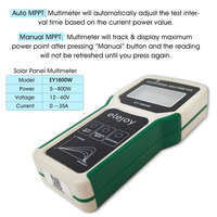 Alat Uji Tegangan Sirkuit Terbuka PV Kamera Tester Meter Tenaga Surya Digital LCD Fotovoltaik MPPT Penguji Panel Surya Multimeter