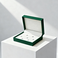 Boîte à boutons de manchette rigide personnalisée faite à la main avec insert en velours, en carton, design gaufré - Boîtes d'emballage cadeau