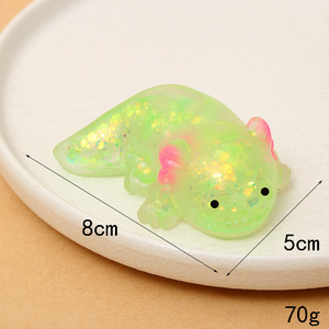 Jouets de décompression TPR Maltose Salamander Glitter Aurora Squishy à rebond lent, cadeau promotionnel très demandé pour enfants et adultes - Product Image 4