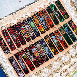 ストックアニメキーチェーンデジタルルフィゾロ漫画ジェットタグ手作り金属織り生地刺繍キーチェーンバッグペンダントギフト - Product Image 1