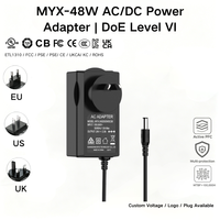 Adaptateur secteur intelligent MYIXI mural blanc 45W 12V DC 3.75Ah, commutable AC/DC, en ABS/PC, contrôleur de bande LED 2A