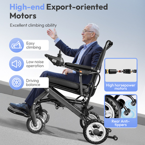 Carrozzina Elettrica Pieghevole Leggera in Lega di Alluminio da 9.8 Kg con Batteria da 6A - Product Image 3