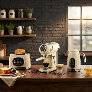 BESTONE Juego de Cafetera Eléctrica Retro, Tostadora y Hervidor, Electrodoméstico de Desayuno para Encimera, OEM ODM - Product Image 1