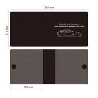 Portefeuille de rangement personnalisé en plastique pour documents de voiture, porte-cartes d'immatriculation