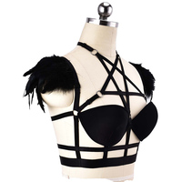 Combinaison de danse de salon pour femme, taille unique, plumes, respirante, sexy, costumes de jeu de rôle pour adultes