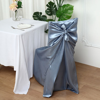 Wholesale Hot Selling Chair Covers Silk Satin Chair Cover Seat for Weddings Hotel Banquet Outdoor Party Home Decor
