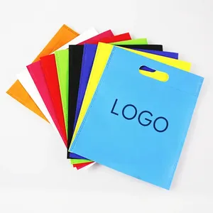 China OEM Color And Logo Advertising Bags Non Woven Shopping Bag Flat Pocket Hanging Bag