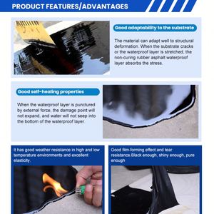Modern Long-Lasting Non-Curing <b>Rubber</b> Modified Asphalt Waterproof Coating High Waterproof Grade Outdoor Flat Roof <b>Tiles</b> - Product Image 5