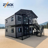 Maison modulaire de luxe préfabriquée extensible sur deux étages avec balcon pour investissement immobilier aux États-Unis et en Australie