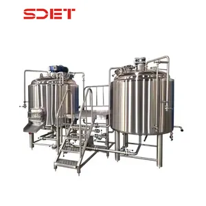 SDET peralatan pembuat bir 1000L 2/3/4 wadah pembuatan bir Premium