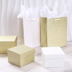 Bolsa de compras de papel brillante reutilizable de lujo con bolsas de vino con logotipo OEM con asa para embalaje e impresión - Product Image 4