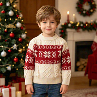 Pull tricoté pour bébés filles et garçons de 1 à 6 ans, à manches longues, imprimé dessin animé, vêtements pour enfants, vente en gros de Noël