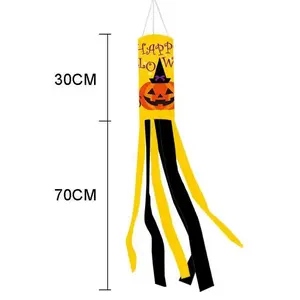 Kustom 100% poliester hantu kaus kaki angin untuk dekorasi halloween