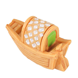 เรือเจียงหนานขนาดจิ๋ว รุ่นเรซิ่น งานฝีมือ DIY ของตกแต่งบ้าน ชุดเรือตกปลาและเรือมีหลังคา - Product Image 5