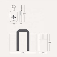 Bolsa de lona plegable de gran capacidad con bolsa pequeña Bolsa de viaje para senderismo al aire libre