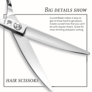 VAS-60 6.0 pollici giapponese VG1 in acciaio curvo forbice capelli curvo forbice capelli lama curvo forbice capelli acciaio cobalto all'ingrosso - Product Image 3