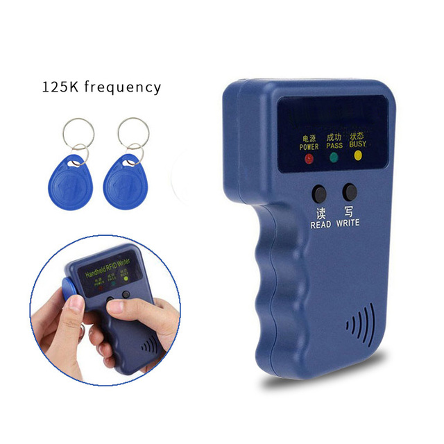 Handheld 125kHz RFID Duplicator Smart NFC ID Card Reader Copier Plastic Card or RFID Apartment Keyfob