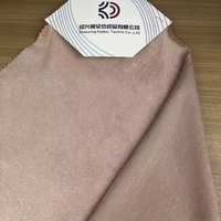 Tissu en sergé texturé rose poudré avec couche d'air en suède et élasthanne, 160 cm, 245 GSM, pour vêtements, tissu scuba