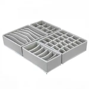 Contenitori in tessuto 4 Pack per divisori di vestiti Dispenser e porta borse Organizer biancheria intima