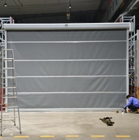 Porte à enroulement rapide moderne en polycarbonate avec commande automatique et manuelle, étanche et transparente, à entraînement électrique