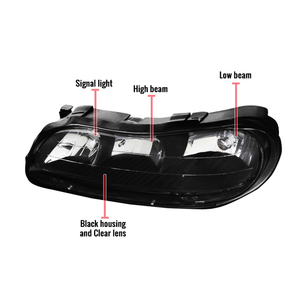 Faro anteriore per auto con alloggiamento nero per Chevrolet <span class=keywords><strong>Malibu</strong></span> faro 1997 2003 per 2004-2005 Chevrolet Classic - Product Image 6