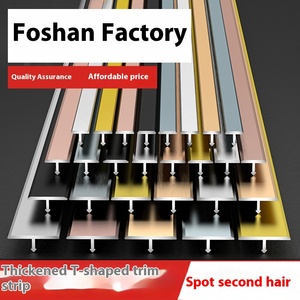 Kim loại hiện đại hợp kim nhôm T-Bar Vàng dải hình chữ U rãnh trang trí cạnh TRIM Dễ dàng cài đặt cho TV tường căn hộ nền - Product Image 5