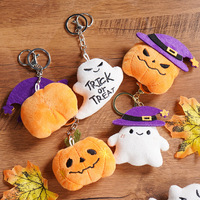 Pendentif porte-clés en peluche fantaisie Citrouille et Fantôme pour Halloween, transfrontalier, style européen et américain, ornement de fête