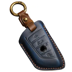 Leather Car Remote Key Case Cover Shell Fob For BMW G20 G30 G11 X1 X3 G01 F25 X5 F15 X6 F16 F10 F07 F30 F32 F20 1 3 5 7 Series