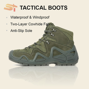 Bottes de randonnée pour hommes SIKE de haute qualité, personnalisables, avec des bottes tactiques imperméables marron durables - Product Image 1