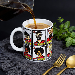 แก้วกาแฟลายการ์ตูนทีมแมนยู ขายส่ง แก้วเซรามิกสโมสรฟุตบอลแบบกำหนดเองได้ สำหรับแฟนคลับยูไนเต็ด - Product Image 1