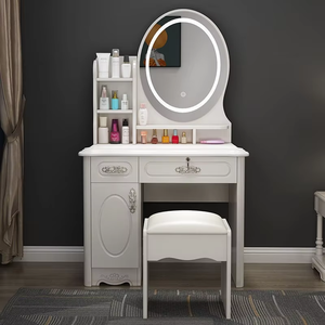 Meuble de toilette Tuochen, design moderne et simple, <span class=keywords><strong>avec</strong></span> <span class=keywords><strong>miroir</strong></span> éclairé par <span class=keywords><strong>LED</strong></span>, écologique, durable, <span class=keywords><strong>avec</strong></span> armoire à clé - Product Image 2