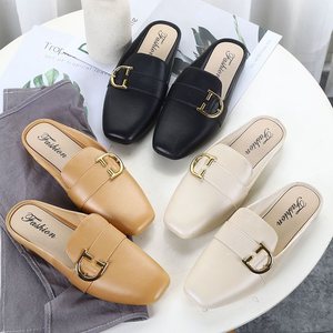 Sandali piatti casual da donna 2025 in stile coreano con punta aperta, ideali <span class=keywords><strong>per</strong></span> studentesse e influencer - Product Image 1