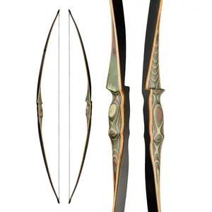 Lixar esportes 68 polegadas longbow natual madeira riser laminação em bambo e fibra de vidro Inglaterra arco longo