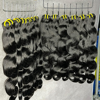 Lots de Cheveux Humains Vierges Naturels Vietnamiens de Qualité 15A, Non Transformés, Double Tissage, Cuticules Alignées, Ondulés (Body Wave) pour Vente en Gros