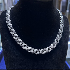 Collar personalizado de moissanita para hombre, Plata de Ley 925, joyería de Hip Hop helada de lujo, regalo de cadena de diamantes - Product Image 4