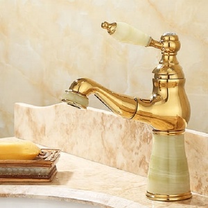 <span class=keywords><strong>Robinet</strong></span> de lavabo de salle de bain vintage style ancien 2022 avec mitigeur extractible en onyx vert - Product Image 1
