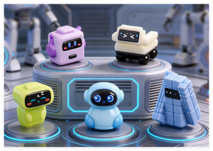 Regalo para niños, escultura Diy en miniatura 3D, figurita de <span class=keywords><strong>Robot</strong></span> coleccionable, fabricante de juguetes de resina para amantes de los juegos de Acuario, pantallas de escritorio - Product Image 4