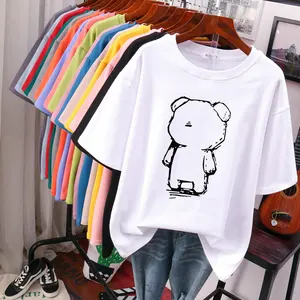 2023 yeni Pshirts moda Casual Tops WT Shirtsmer kısa kollu Shirtd T Shirt bayanlar kadınlar örme % 100% pamuk düz boyalı