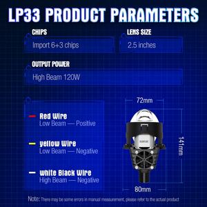 XENPLUS <span class=keywords><strong>Logo</strong></span> Personnalisé Bi Projecteur LP33 2.5 Pouces 120W 30000LM Super <span class=keywords><strong>Lumineux</strong></span> Bi LED Laser Projecteur - Product Image 6