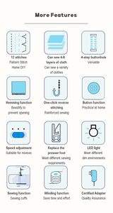 Nouvelle machine à coudre électrique à double aiguille FHSM-520 domestique de haute qualité comme machine à coudre singer - Product Image 5