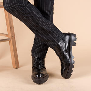 Chaussures Richelieu Oxford pour Hommes en Cuir Véritable à Bout Pointu et Montantes, Nouveauté 2025, Style Britannique Brogue Sculpté, Idéales pour Affaires, Cérémonies et Mariages - Product Image 6