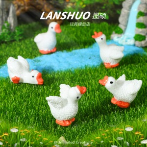 Figura de Ganso de Resina Mini Lanshuo, Pico Blanco y Naranja, Decoración para Jardín, Juguete Unisex de 5 a 7 Años, Modelo - Product Image 2