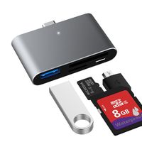 Colorii-concentrador de aluminio USB C4 para Macbook air M1, 2020, SD, TF, microSD, lector de tarjetas de memoria, hub para apple M1, ipad pro