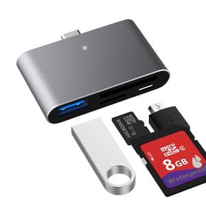 Concentrateur <span class=keywords><strong>USB</strong></span> coloré C4 pour <span class=keywords><strong>Macbook</strong></span> <span class=keywords><strong>air</strong></span> M1 <span class=keywords><strong>2020</strong></span> SD TF, concentrateur de cartes mémoire micro SD, pour ipad pro - Product Image 2