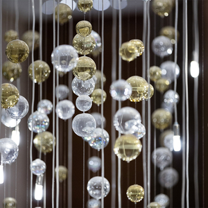 Lustre suspendu en Cristal acrylique et plumes blanches, design <span class=keywords><strong>moderne</strong></span>, luxueux et <span class=keywords><strong>moderne</strong></span>, éclairage d'intérieur, luminaire décoratif de plafond, Cristal - Product Image 5