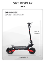Trottinette électrique tout-terrain pour adultes, pneus larges de 11 pouces, moteur 1600 W, vitesse rapide, longue autonomie, trottinette électrique pour la mobilité