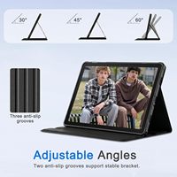 Étui de protection pour tablette Tab A11+ Plus 11 pouces 2025 – Housse en cuir PU avec support multi-angles et fonction veille/réveil automatique – Noir